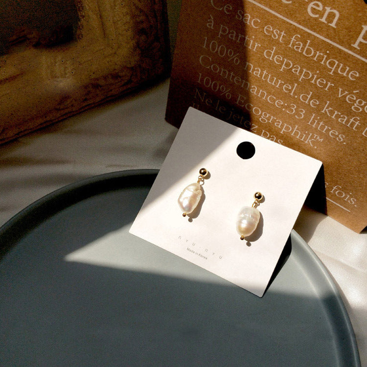 Natural Pearl Drop Earrings