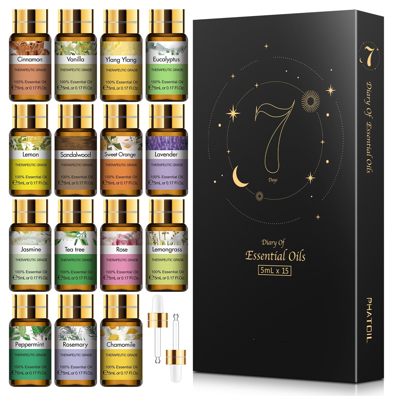 Pure Aromas: 15 Essential Oil Set