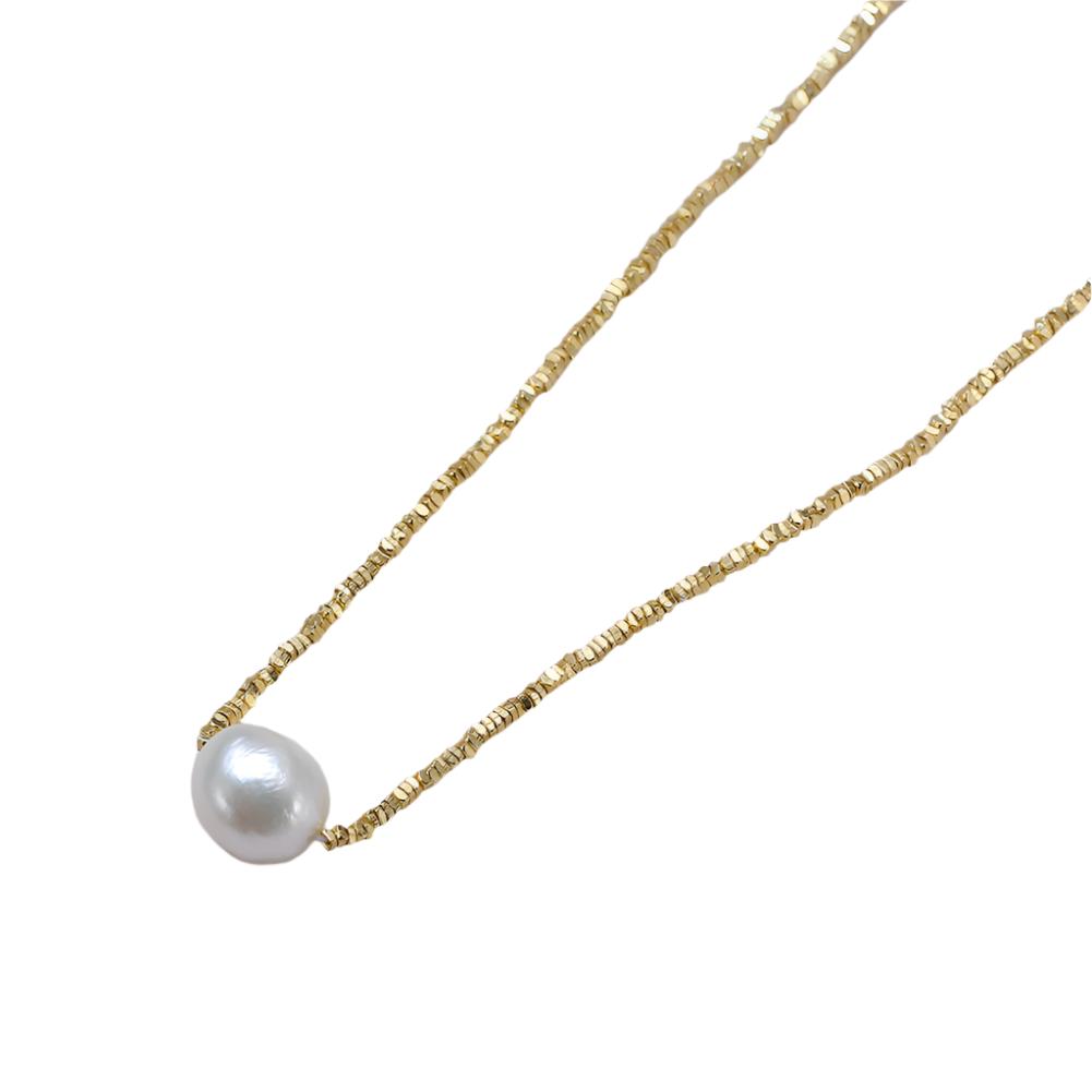 Baroque Pearl Silver Necklace