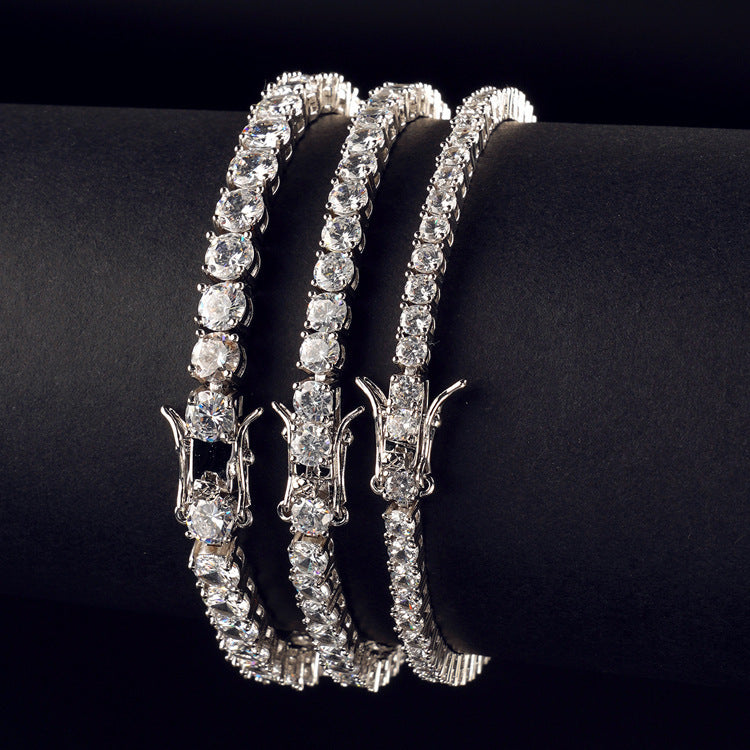 White Gold Plated Zircon Bracelet