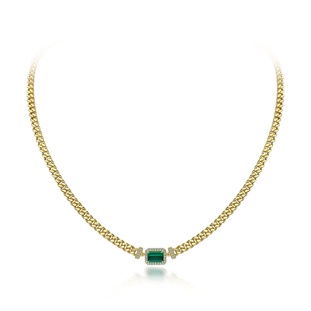 Emerald Chain Necklace