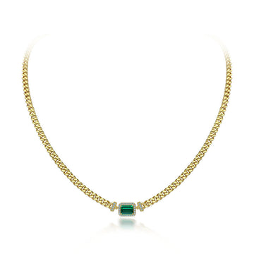 Emerald Chain Necklace